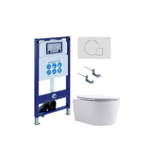 Комплект AQUATEK SET AQUATEK ЕВРОПА New-066 4в1 (рама INS-0000025+крепление KKI-0000002+кнопка KDI-0000066+унитаз AQ1106L-00 с сиденьем)